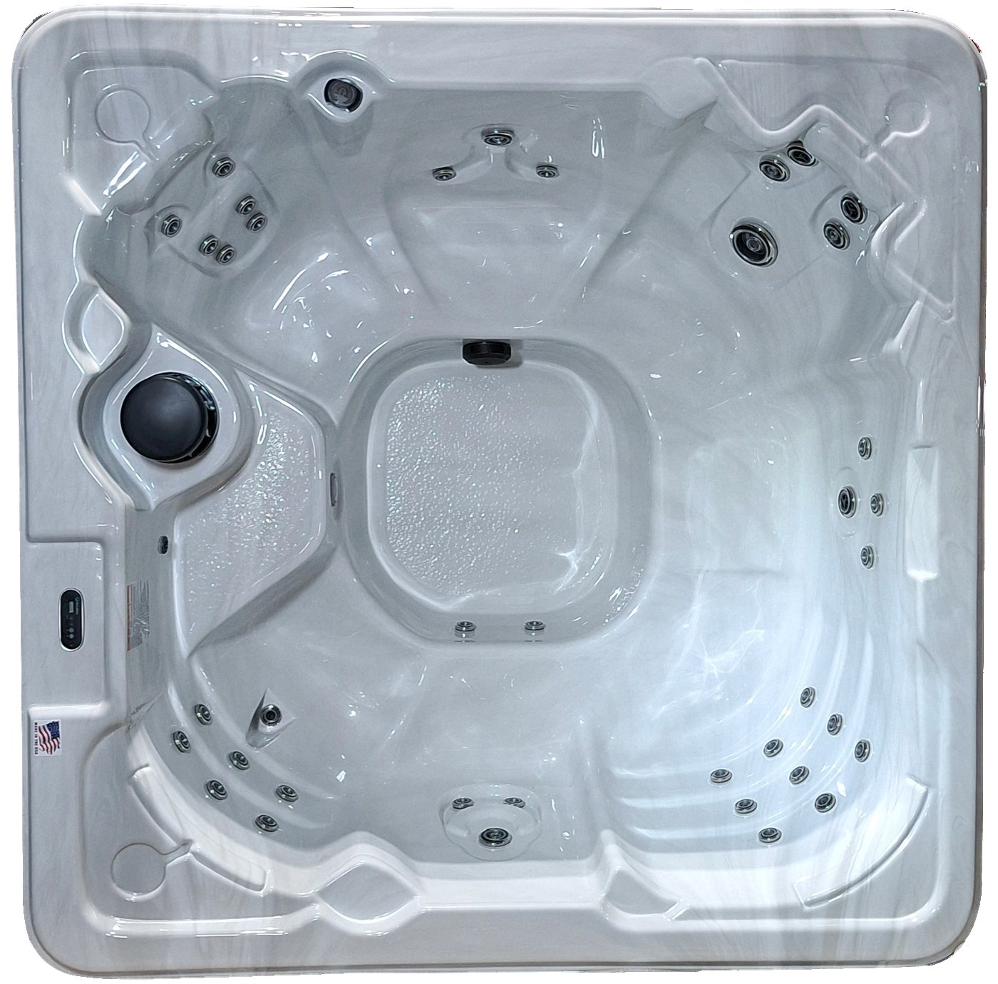 Aqua Zodiac hot tub in White shell color