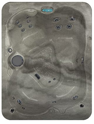 Aqua Nova hot tub in Storm Cloud shell color