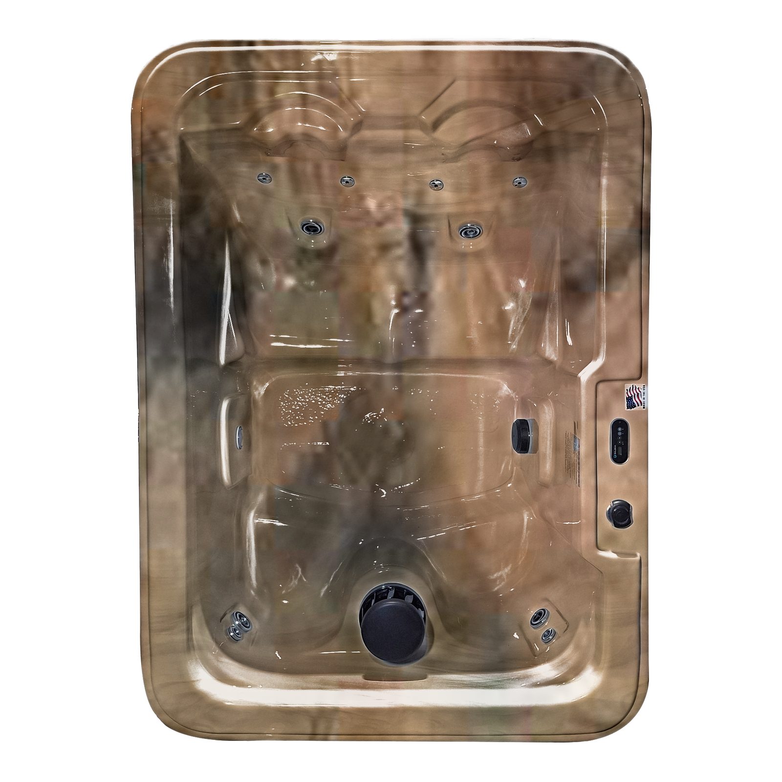 Aqua Mystic hot tub in Tuscan Sun shell color