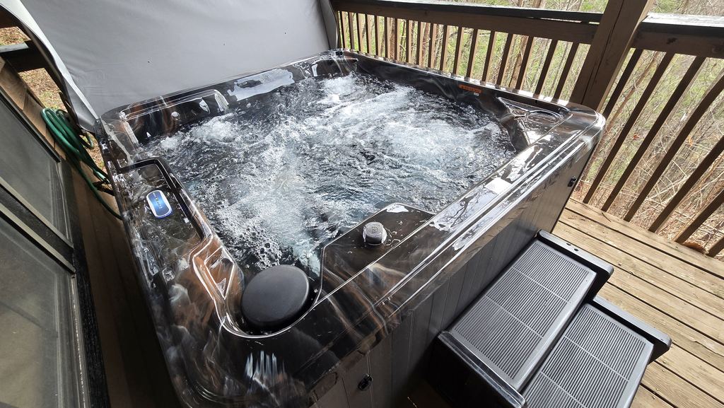 A new hot tub we installed in the Smokies